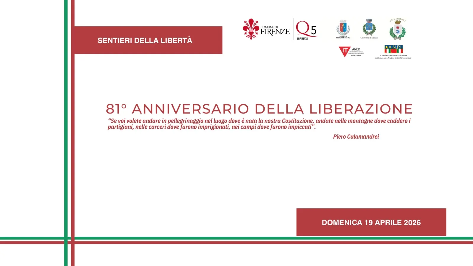 Sentieri della Libertà 2026