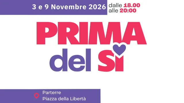 Grafica con scritto prima del sì