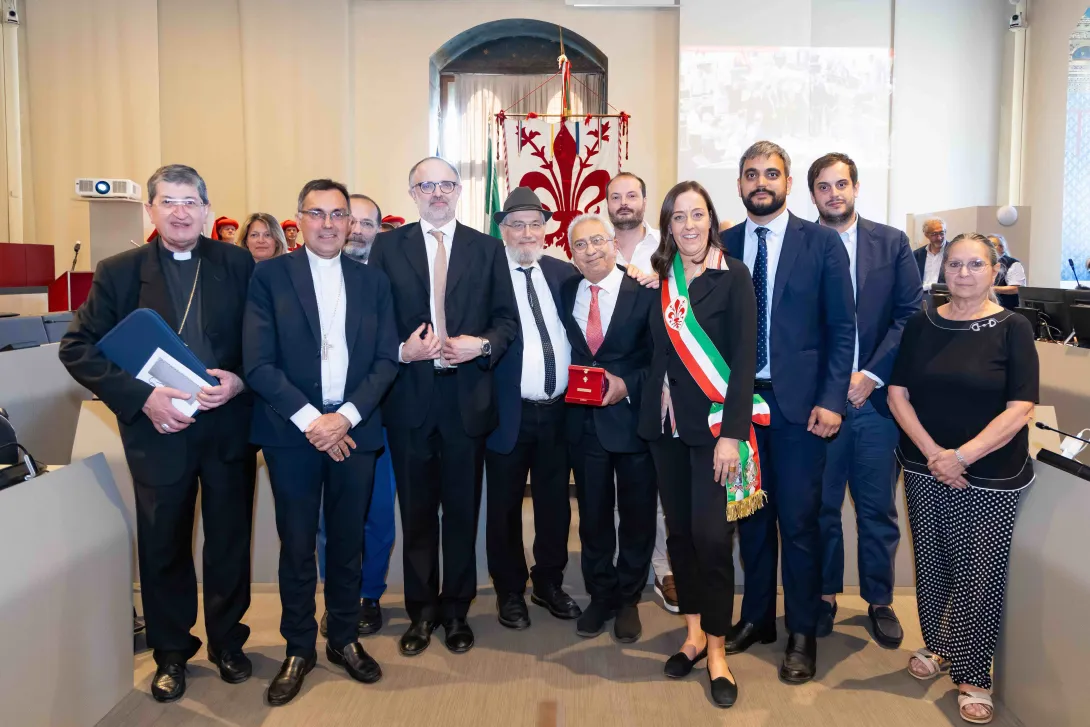 La sindaca Funaro e il presidente del Consiglio Guccione con Rashid