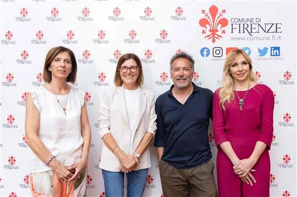 Presentazione della mostra personale di Davide Puma, Io Natura La meccanica divina, alla presenza della vicesindaca Paola Galgani, Davide Puma, Sara Taglialagamba e Giulia Berni