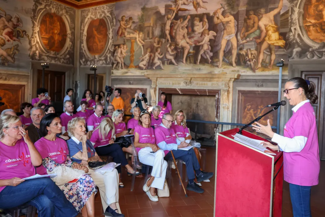 La sindaca Funaro alla presentazione di Corri la Vita