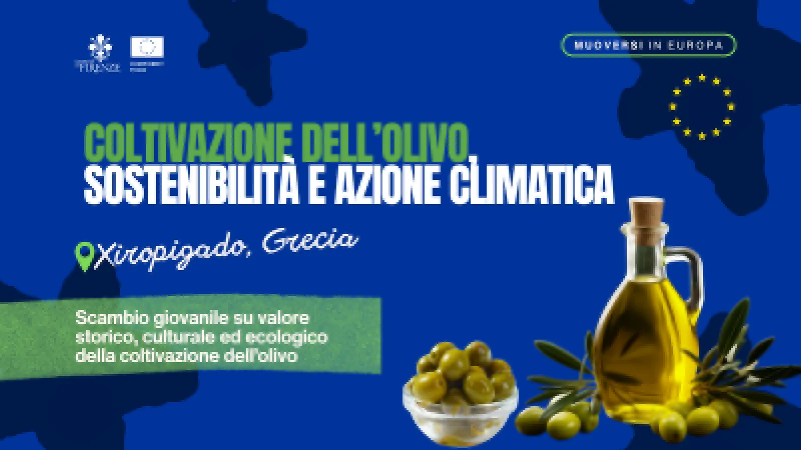 Bottiglia olio e olive