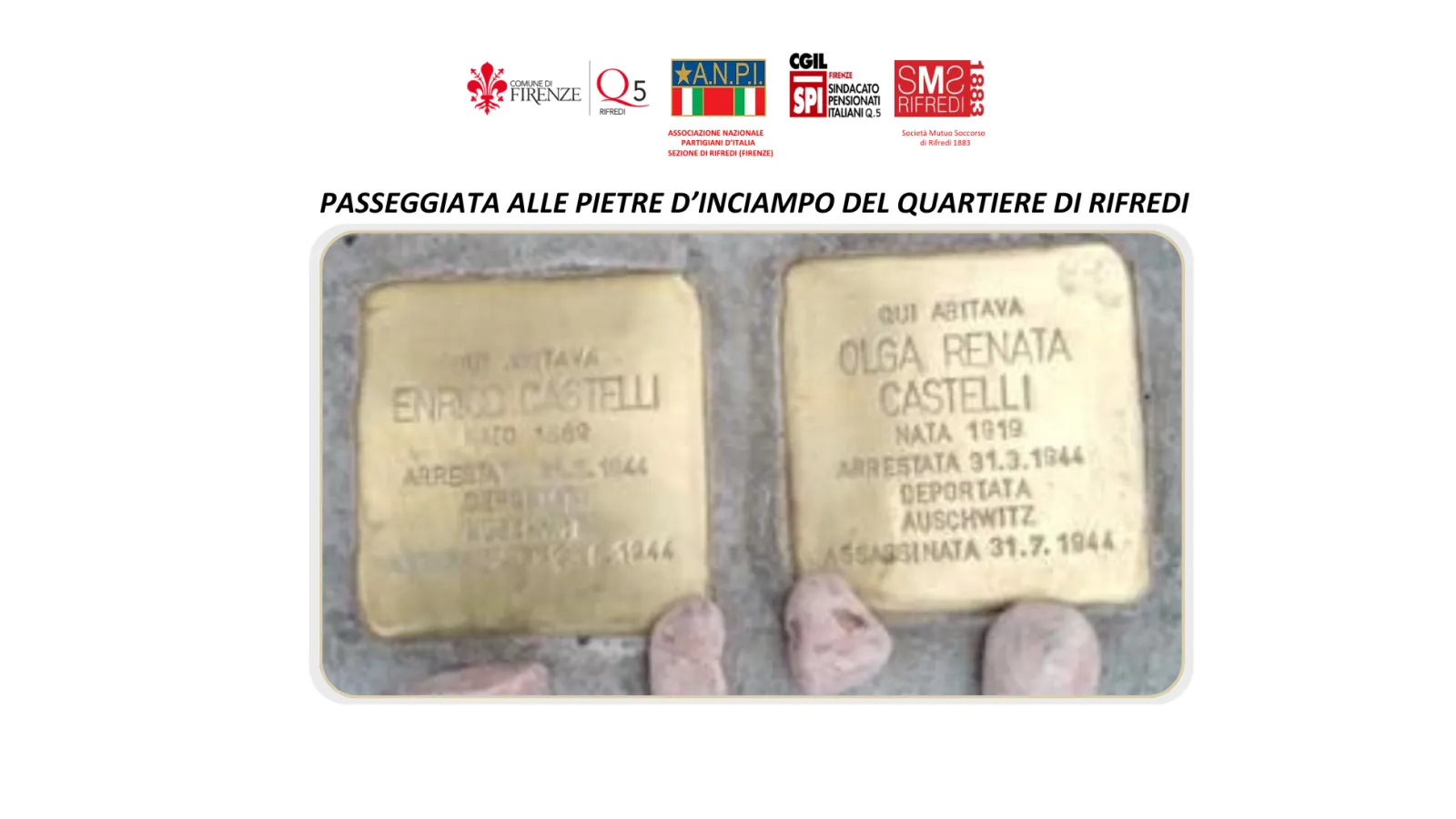 Passeggiata alle pietre d’inciampo Quartieri