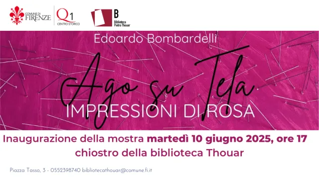 Impressioni di rosa – Ago su tela