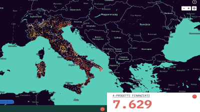 Mappa interattiva di Monithon Project Finder