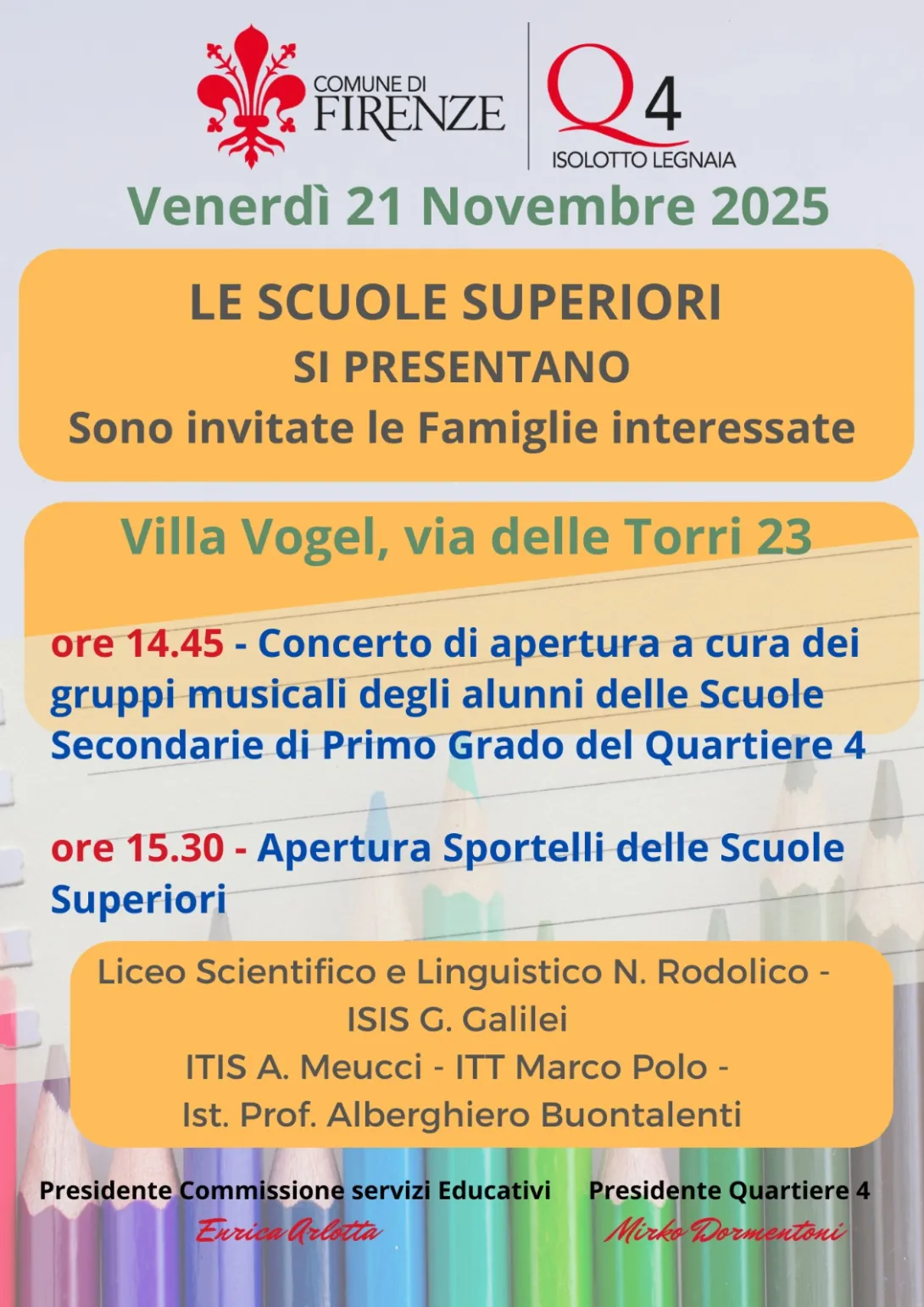 Le scuole si presentano al Quartiere 4