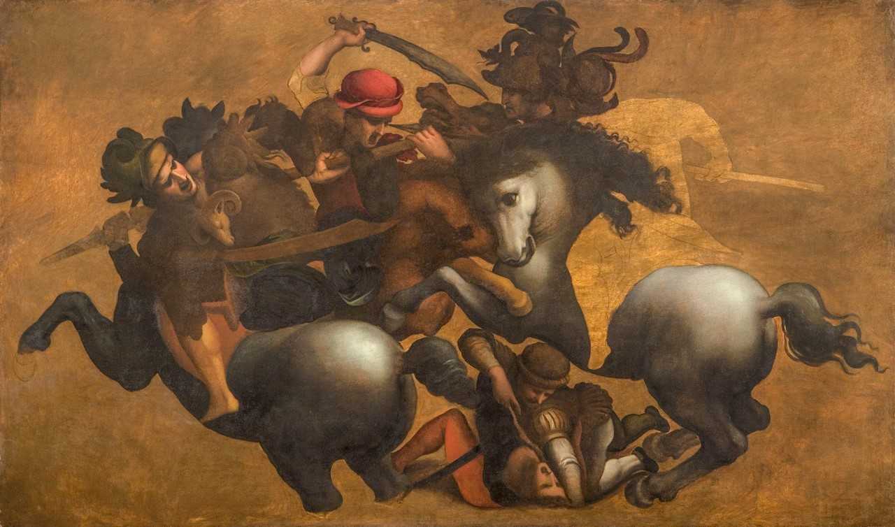 Copia della Battaglia di Anghiari, pittore anonimo (Palazzo Vecchio, Sala di Ester) Copia della Battaglia di Anghiari, pittore anonimo (Palazzo Vecchio, Sala di Ester)