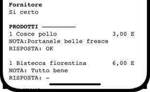 Azienda ricevuta cortesia