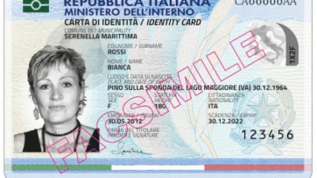 Fac simile Carta identità elettonica