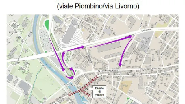 Mappa degli itinerari alternativi