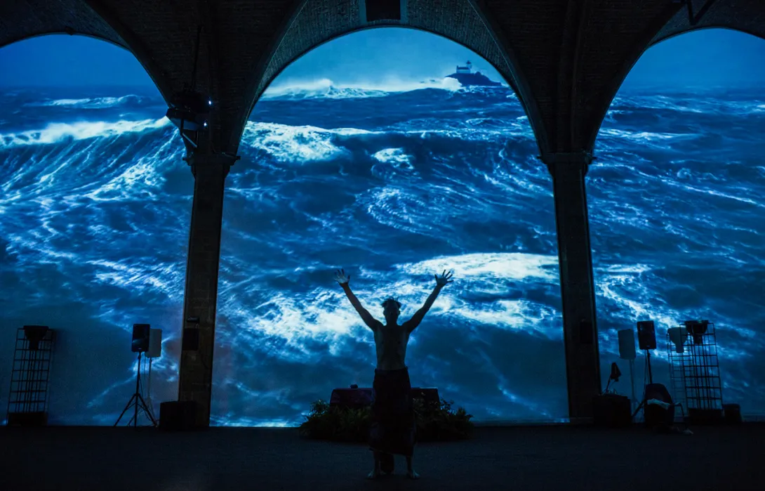  Maurizio Lombardi, durante lo spettacolo