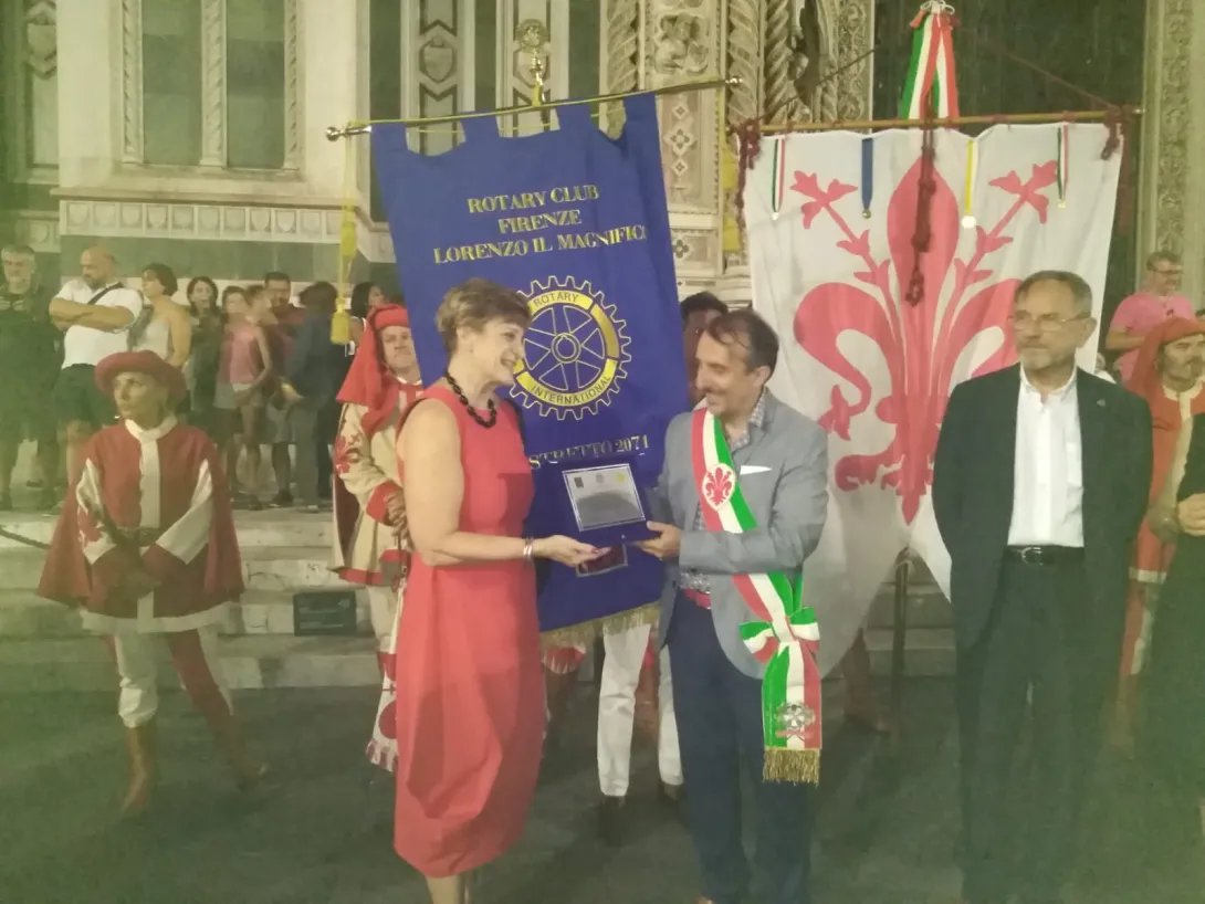 Il presidente del Consiglio comunale Luca Milani alle celebrazioni per Sant'Anna