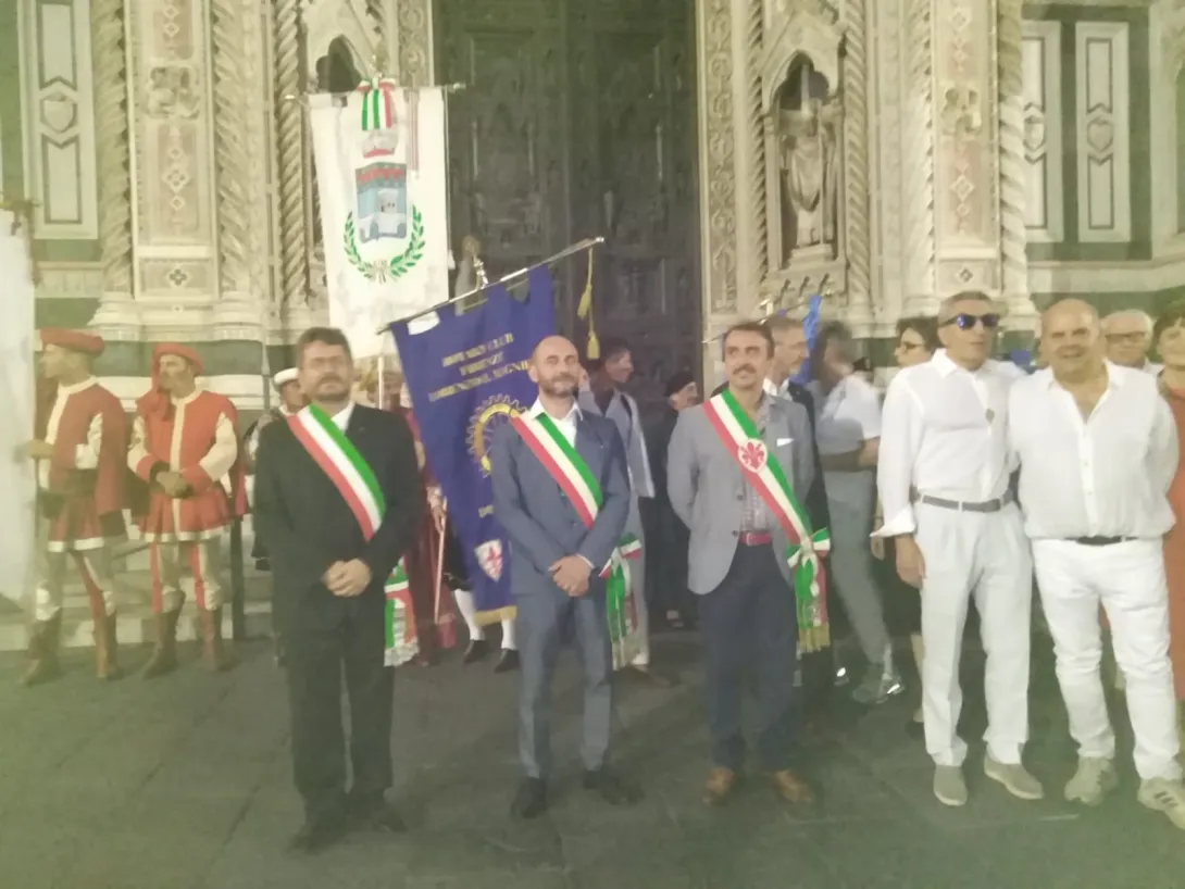 Il presidente del Consiglio comunale Luca Milani alle celebrazioni per Sant'Anna