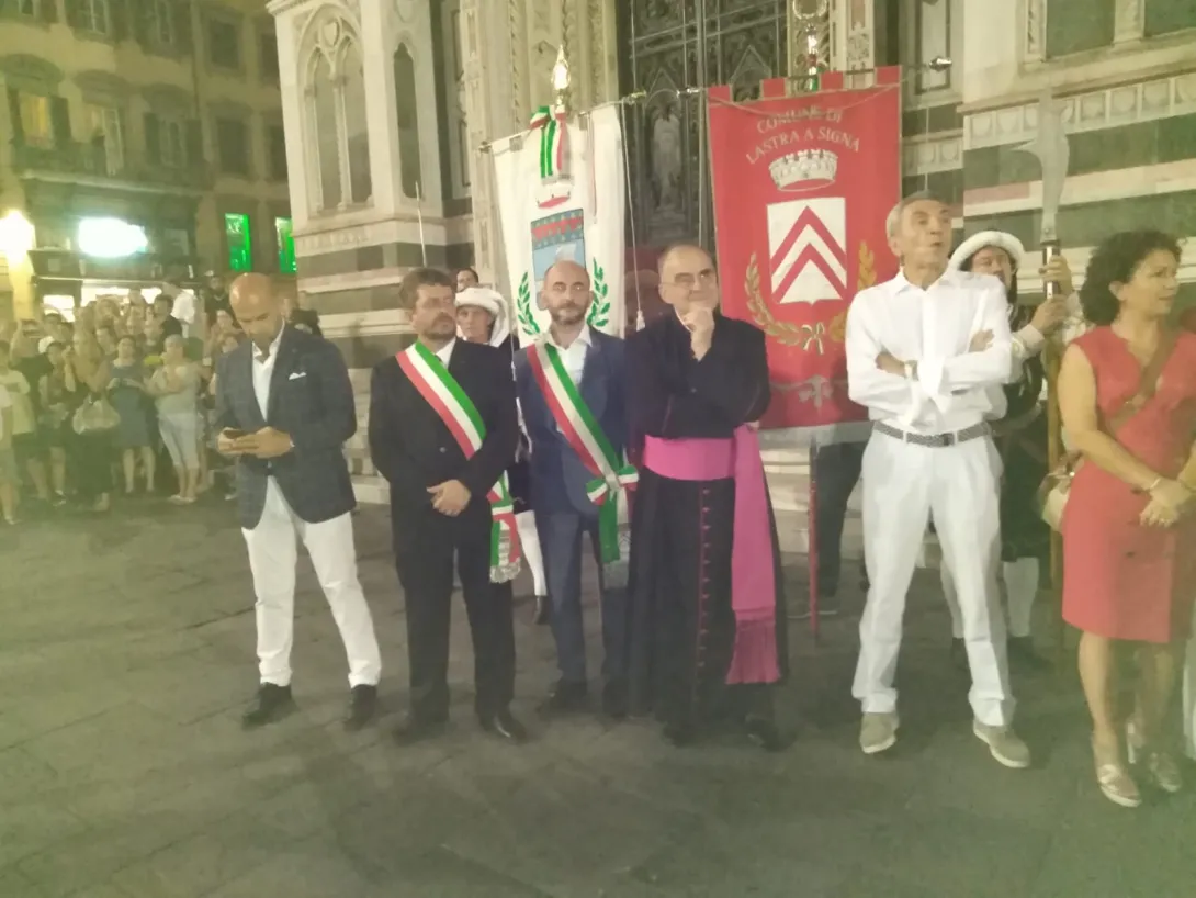 Il presidente del Consiglio comunale Luca Milani alle celebrazioni per Sant'Anna