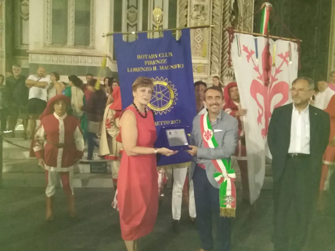 Il presidente del Consiglio comunale Luca Milani alle celebrazioni per Sant'Anna