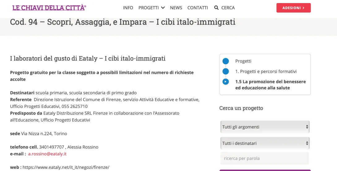 Chiavi della città con Eataly