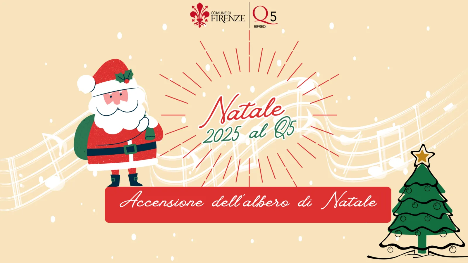 Accensione dell’albero di Natale del Quartiere 5 Quartieri