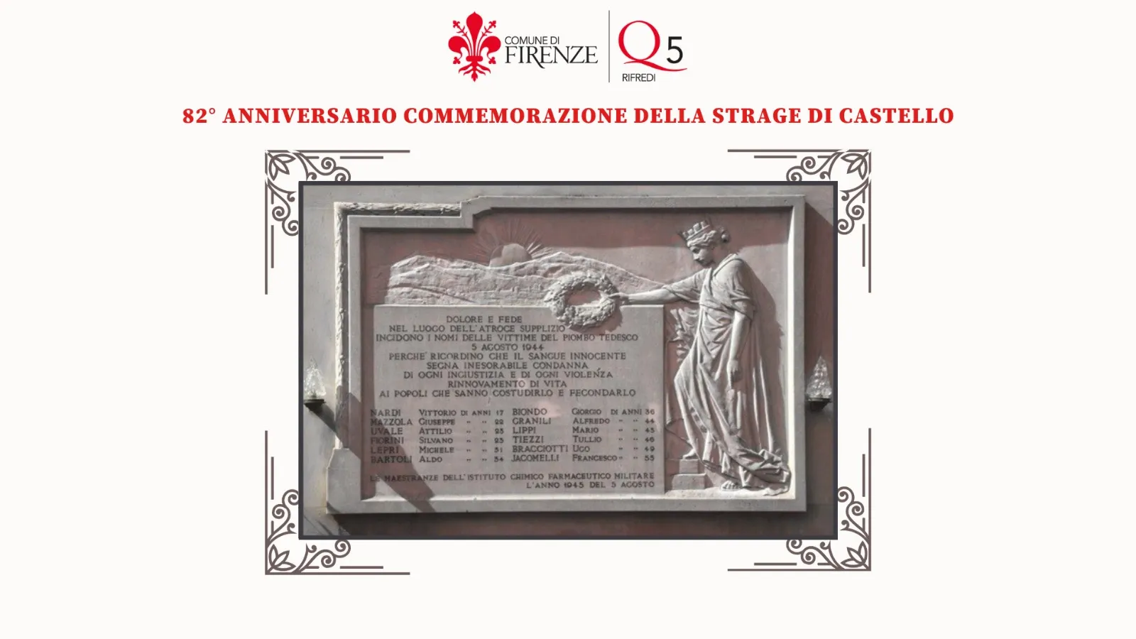 Commemorazione della strage di Castello 2026