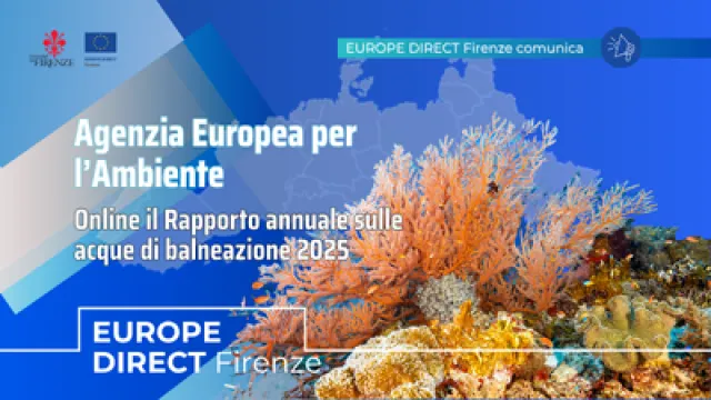 grafica con titolo dell'articolo ed elementi di fondale marino