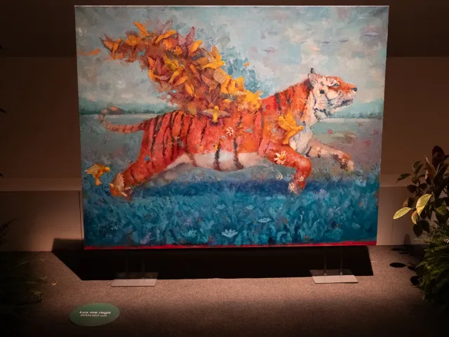 quadro tigre con ali