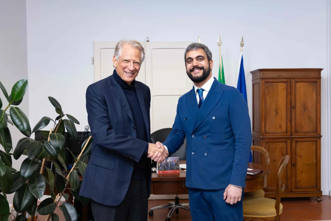 Presidente Guccione ed ex Primo Ministro francese De Villepin