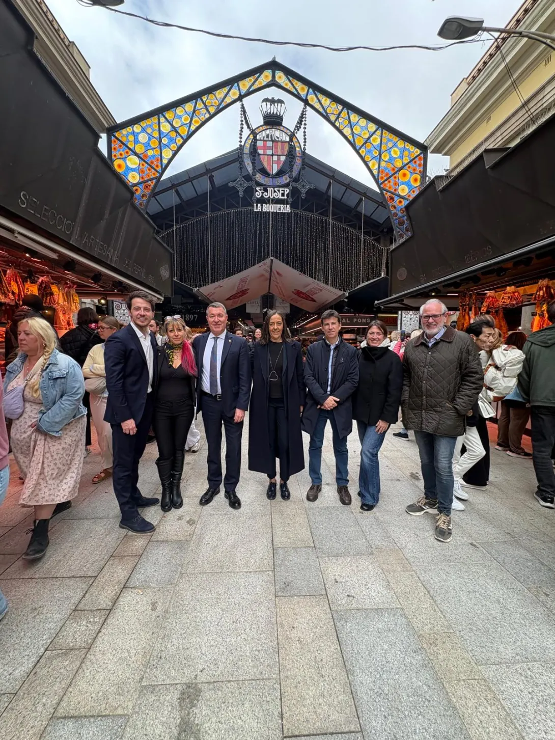 La sindaca Funaro e l'assessore Vicini al Mercat de la Boqueria