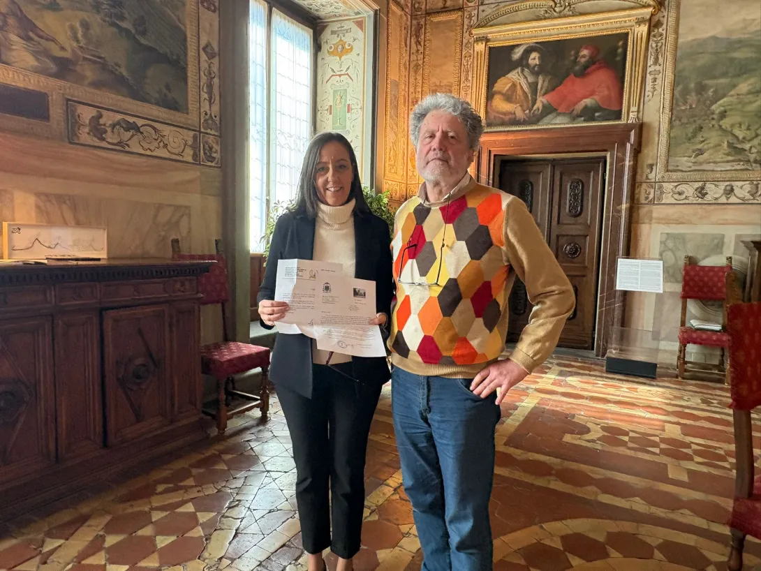 La sindaca Funaro e Stefano Fusi