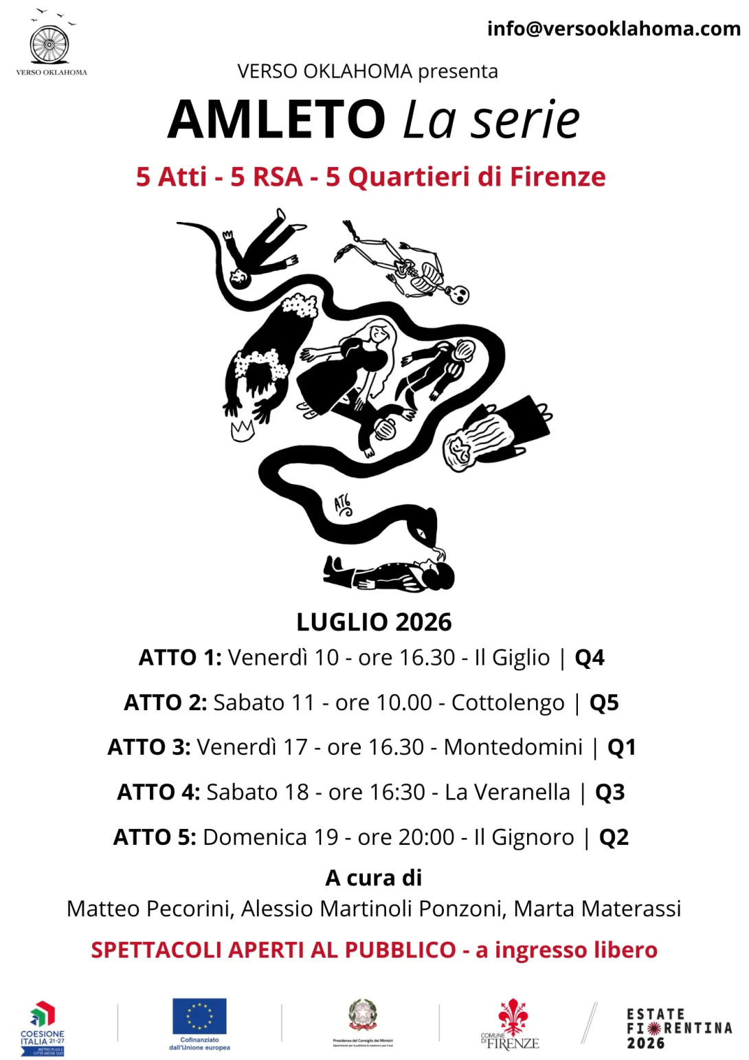 Amleto nei 5 quartieri fiorentini