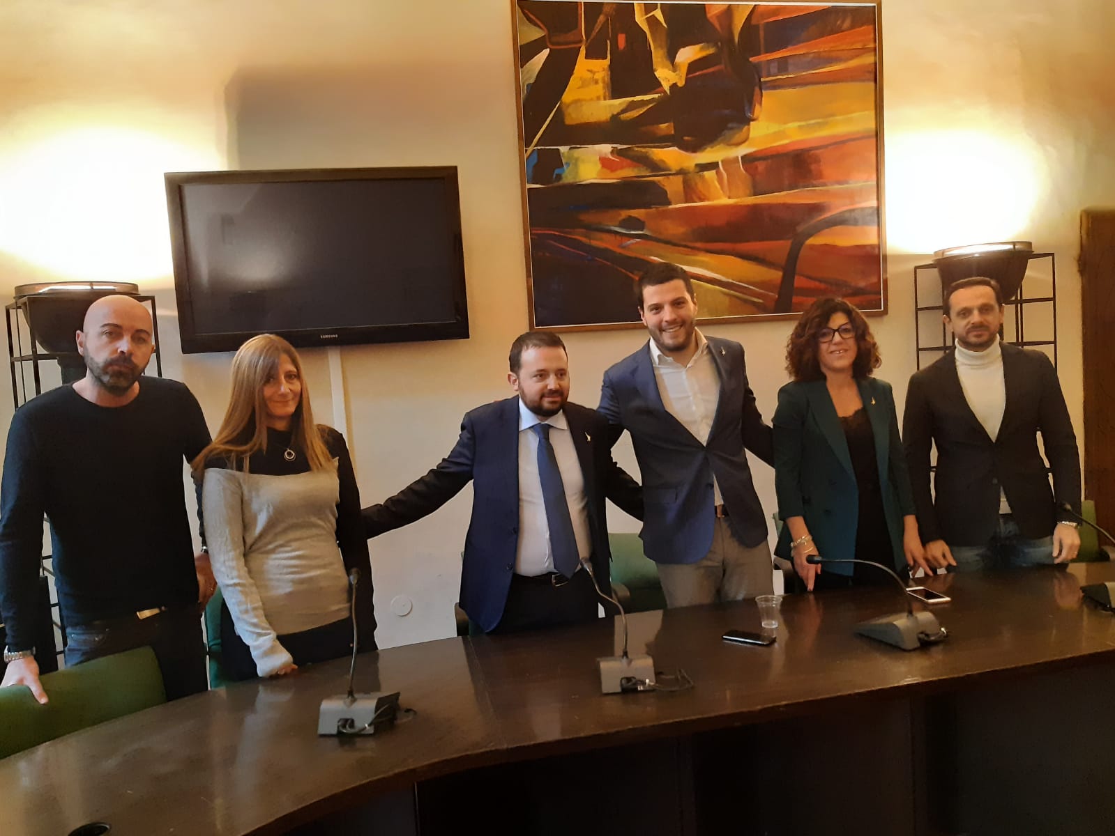 I promotori della proposta di legge per garantire maggiore sicurezza ai tassisti I promotori della proposta di legge per garantire maggiore sicurezza ai tassisti