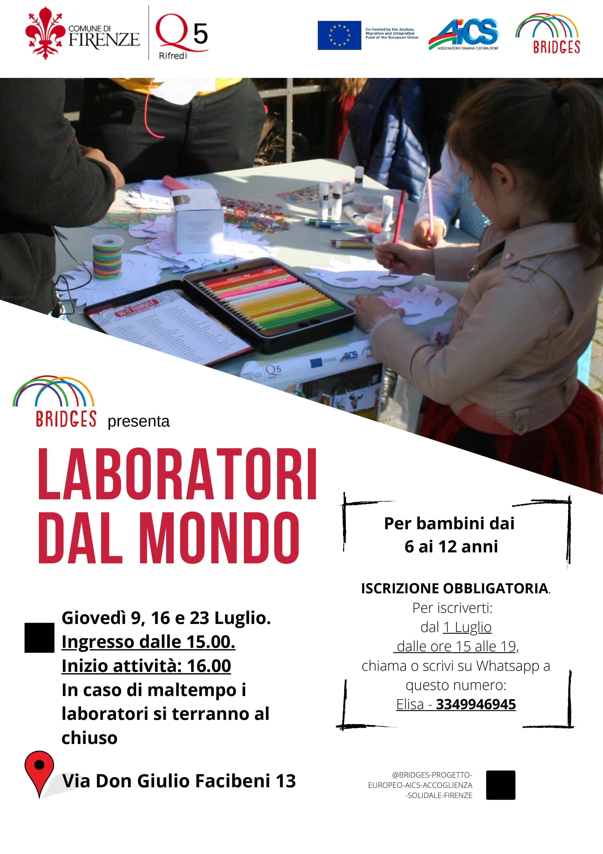 Laboratori dal Mondo al quartiere 5 Laboratori dal Mondo al quartiere 5