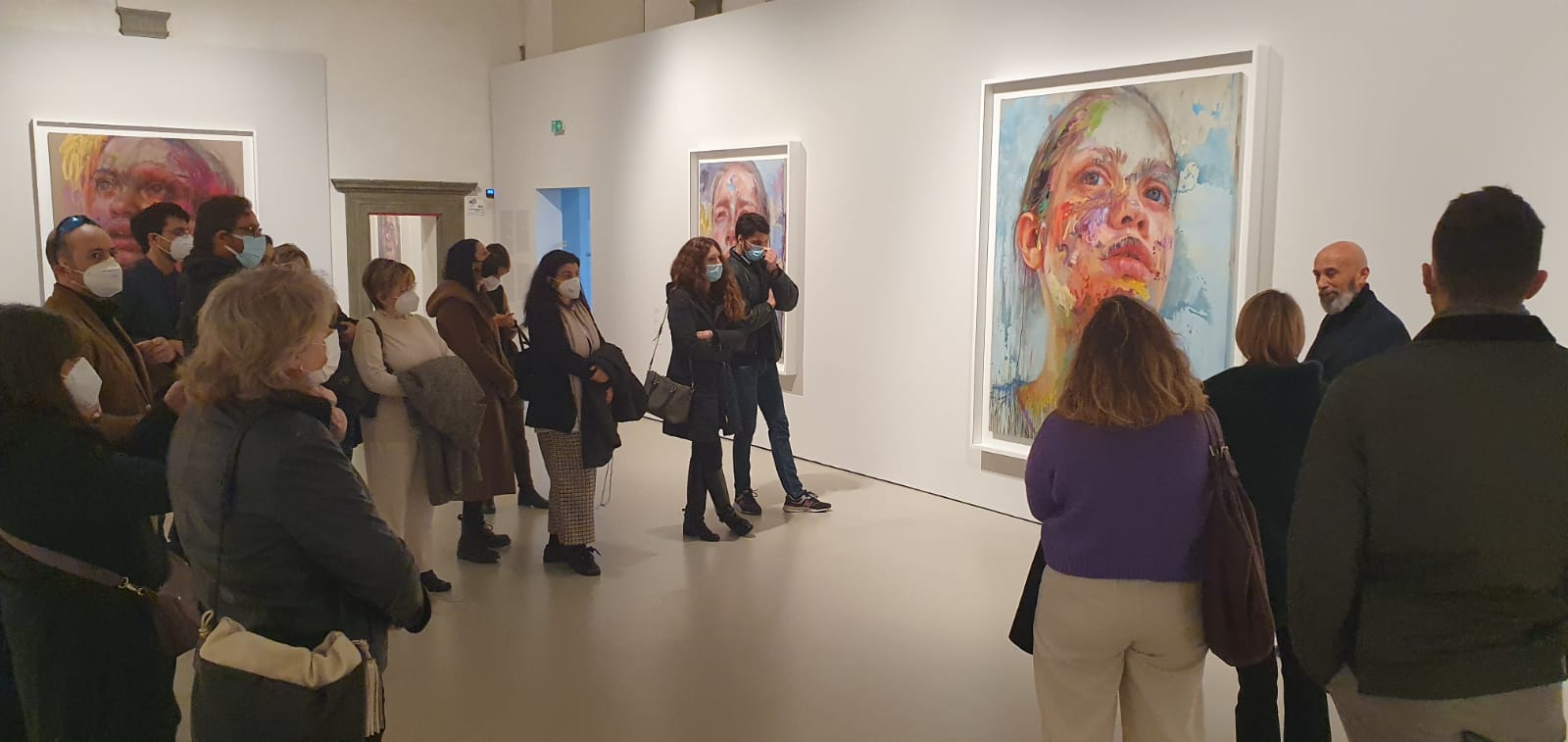 Consiglieri comunali e di quartiere alla mostra di Jenny Saville Consiglieri comunali e di quartiere alla mostra di Jenny Saville