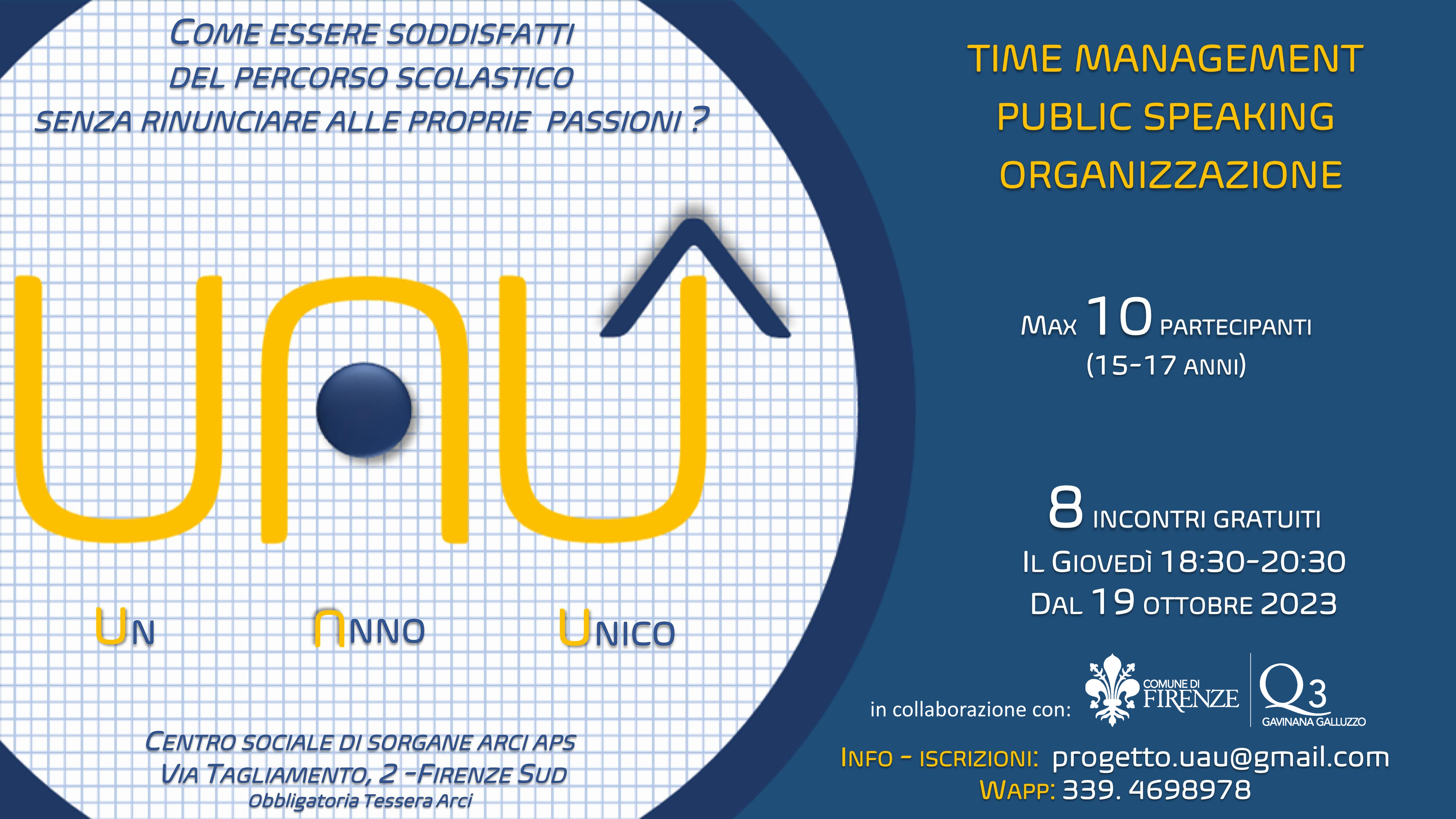 Progetto UAU al Quartiere 3 Progetto UAU al Quartiere 3