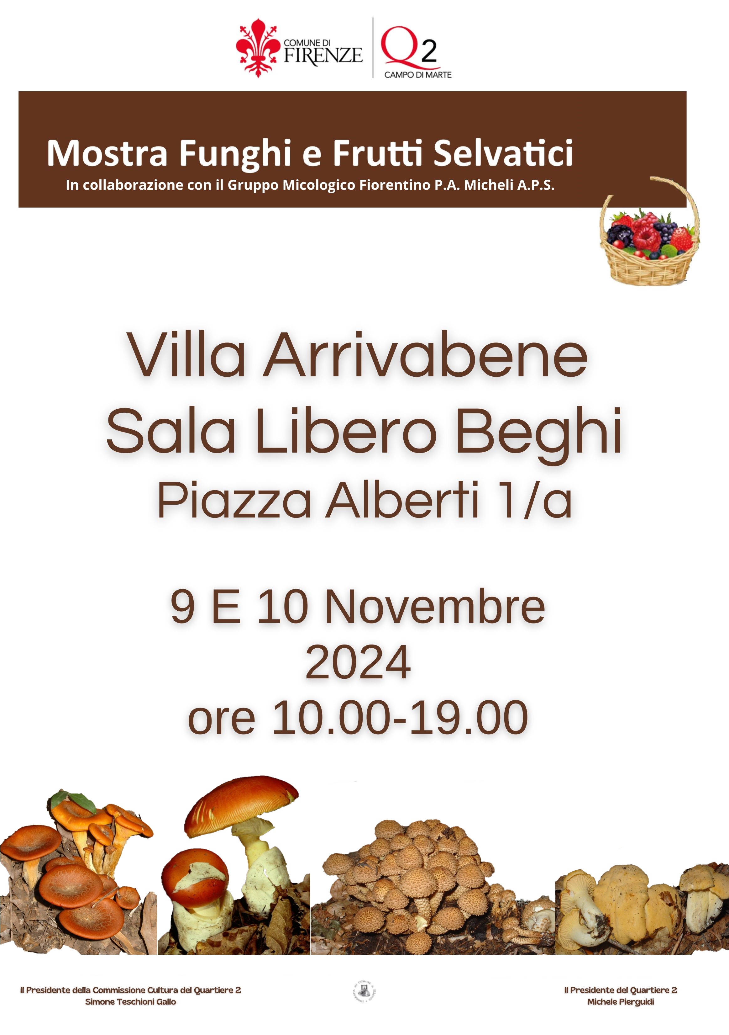 Mostra funghi e frutti selvatici al Q2 Mostra funghi e frutti selvatici al Q2