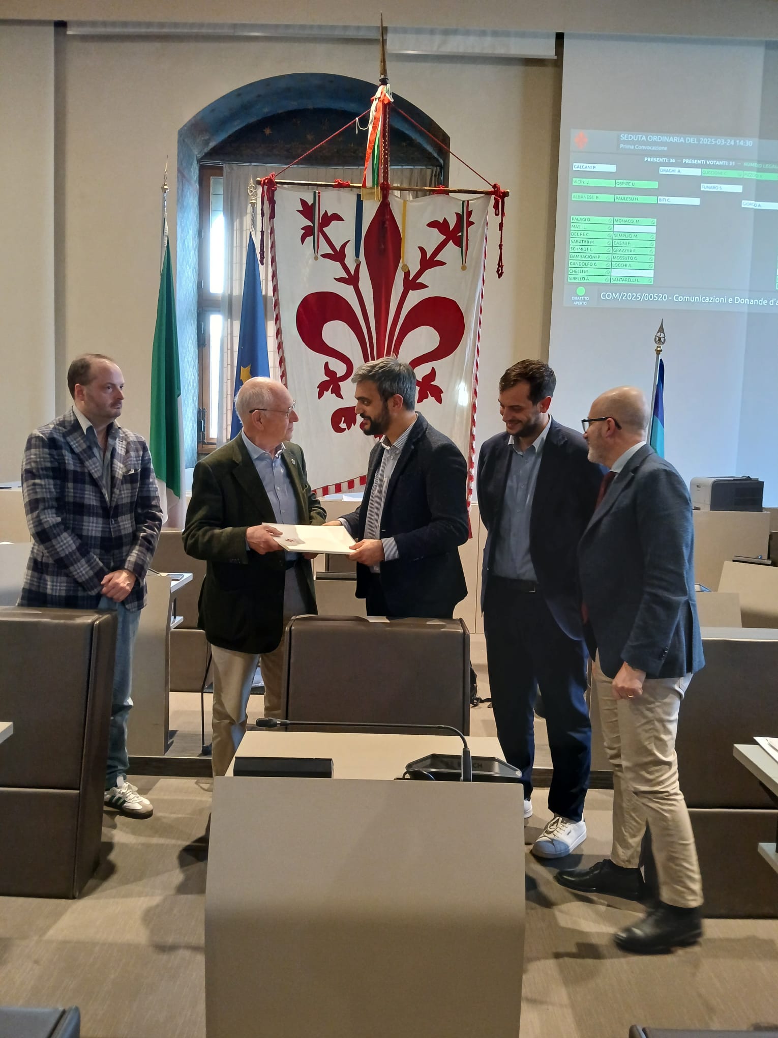 Carlo Blasi in Consiglio comunale Carlo Blasi in Consiglio comunale