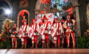 Nel Salone dei Cinquecento di Palazzo Vecchio nel 2022