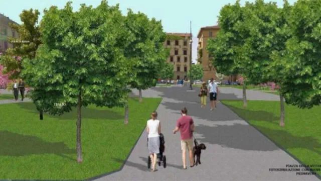Rendering piazza della Vittoria Rendering piazza della Vittoria