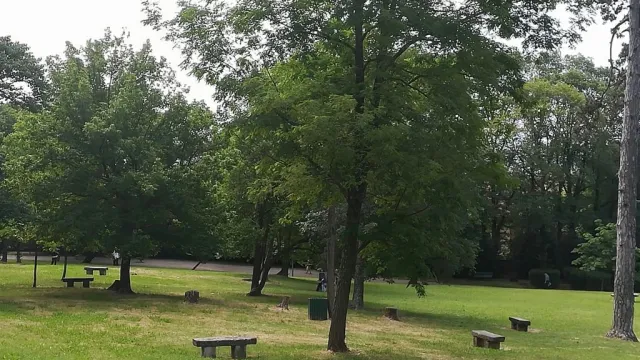 Un suggestivo scorcio del parco