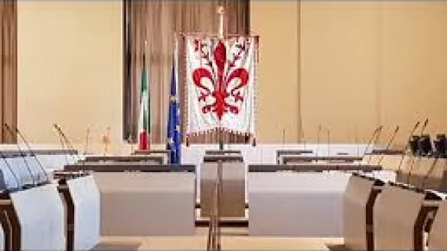 Sala de' Dugento in cui si riunisce il Consiglio comunale