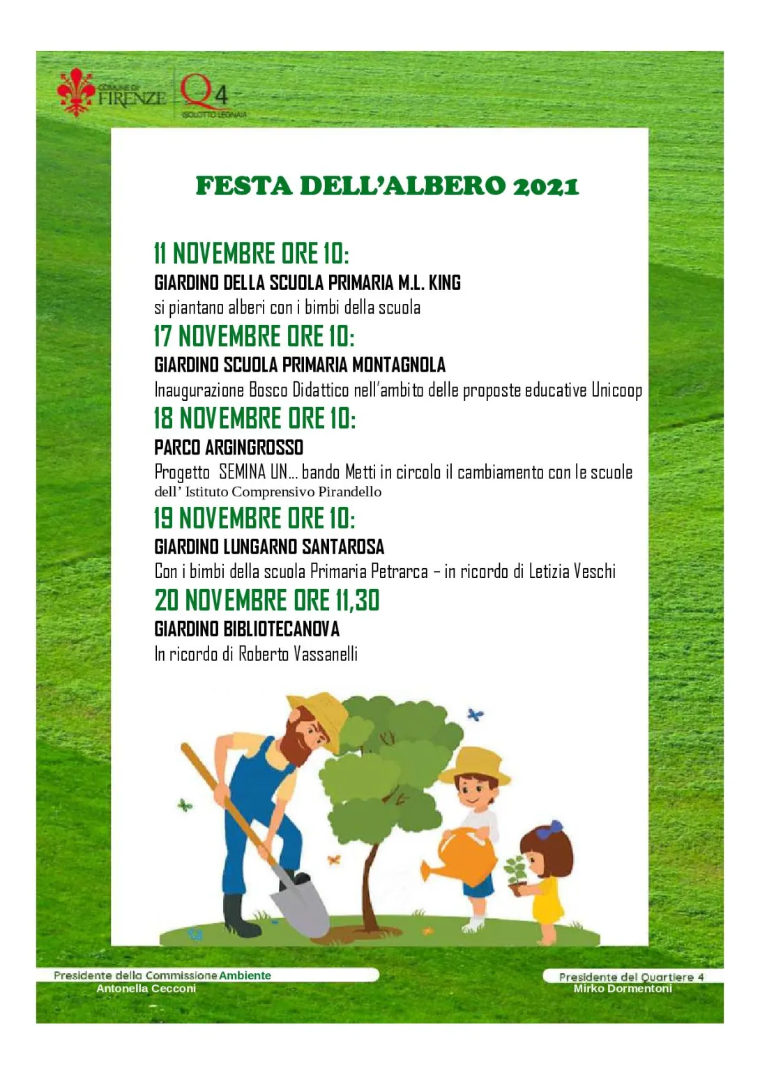 Festa dell'albero al Quartiere 4 Festa dell'albero al Quartiere 4