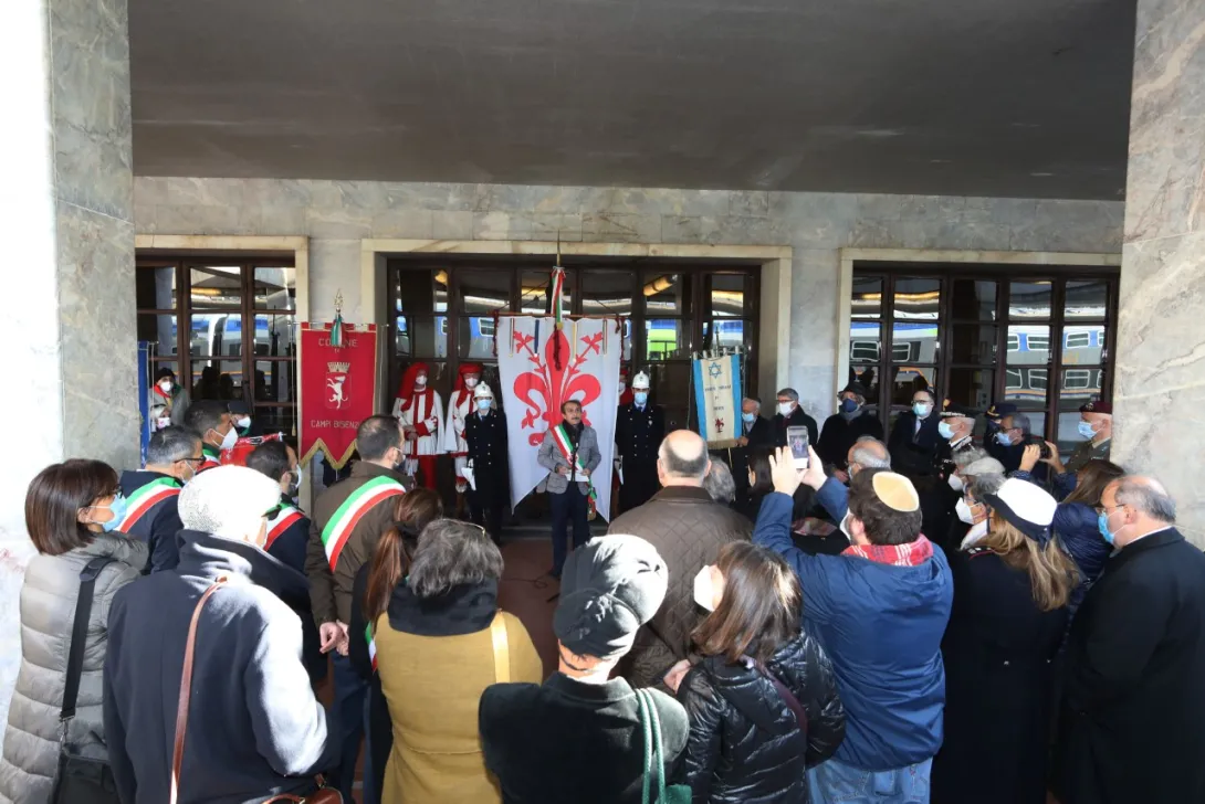 Commemorazione dei deportati ebrei dal binario 16 alla stazione SMN