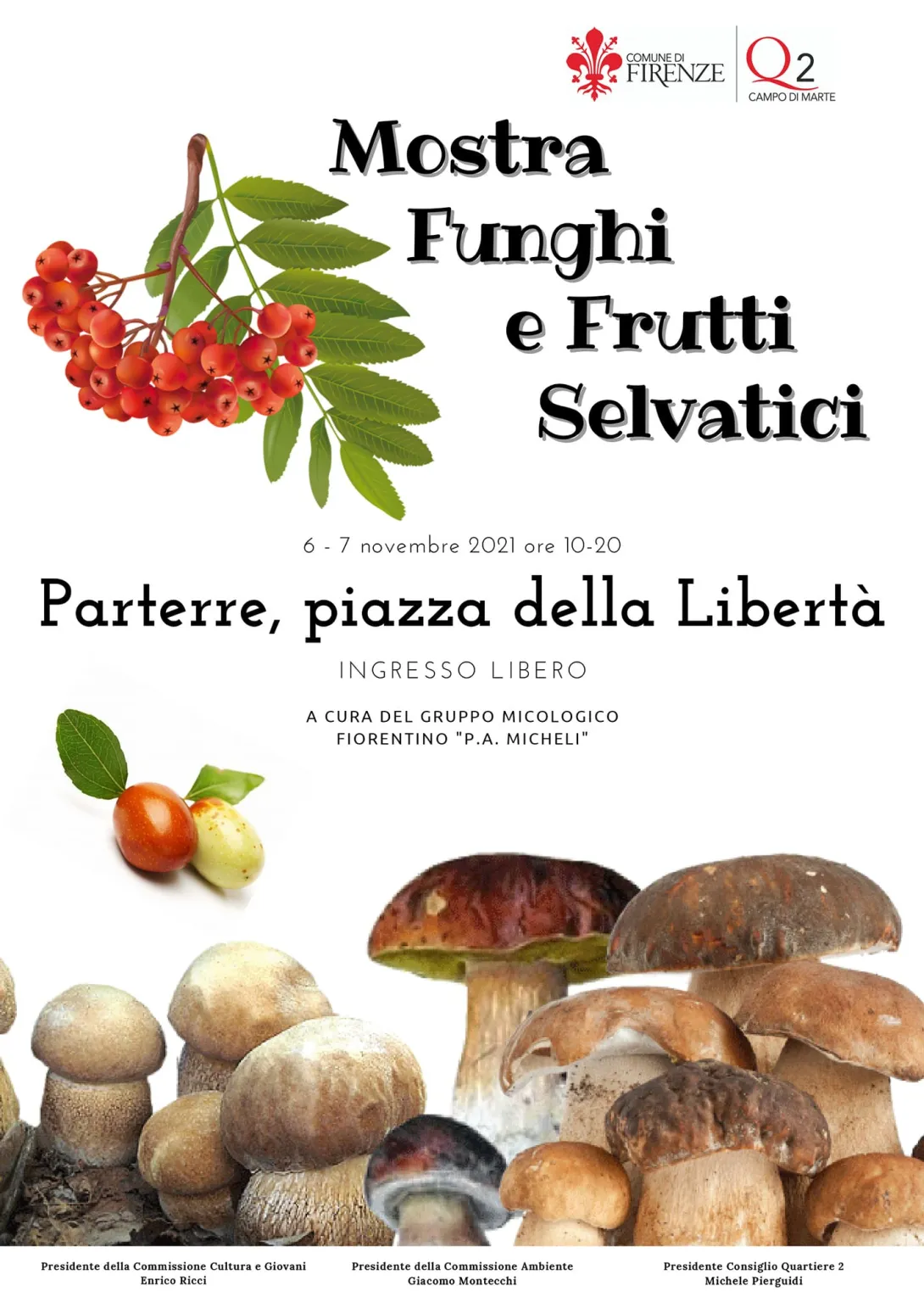 Mostra di funghi e frutti selvatici al quartiere 2