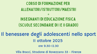 Il benessere degli adolescenti nello sport