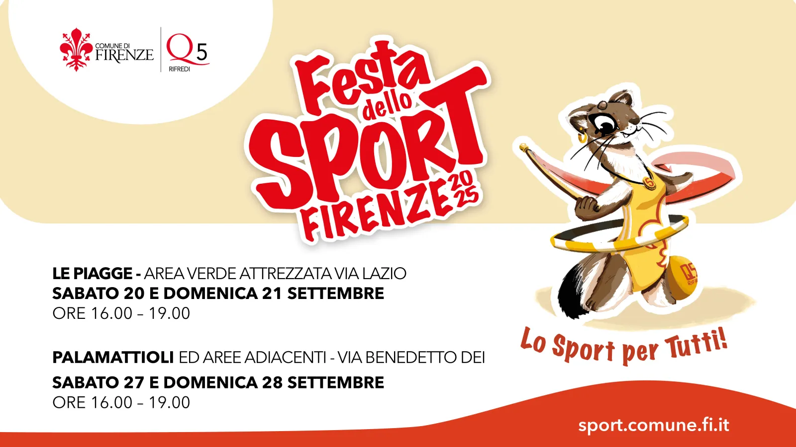 Festa dello Sport 2025 al Quartiere 5 Quartieri