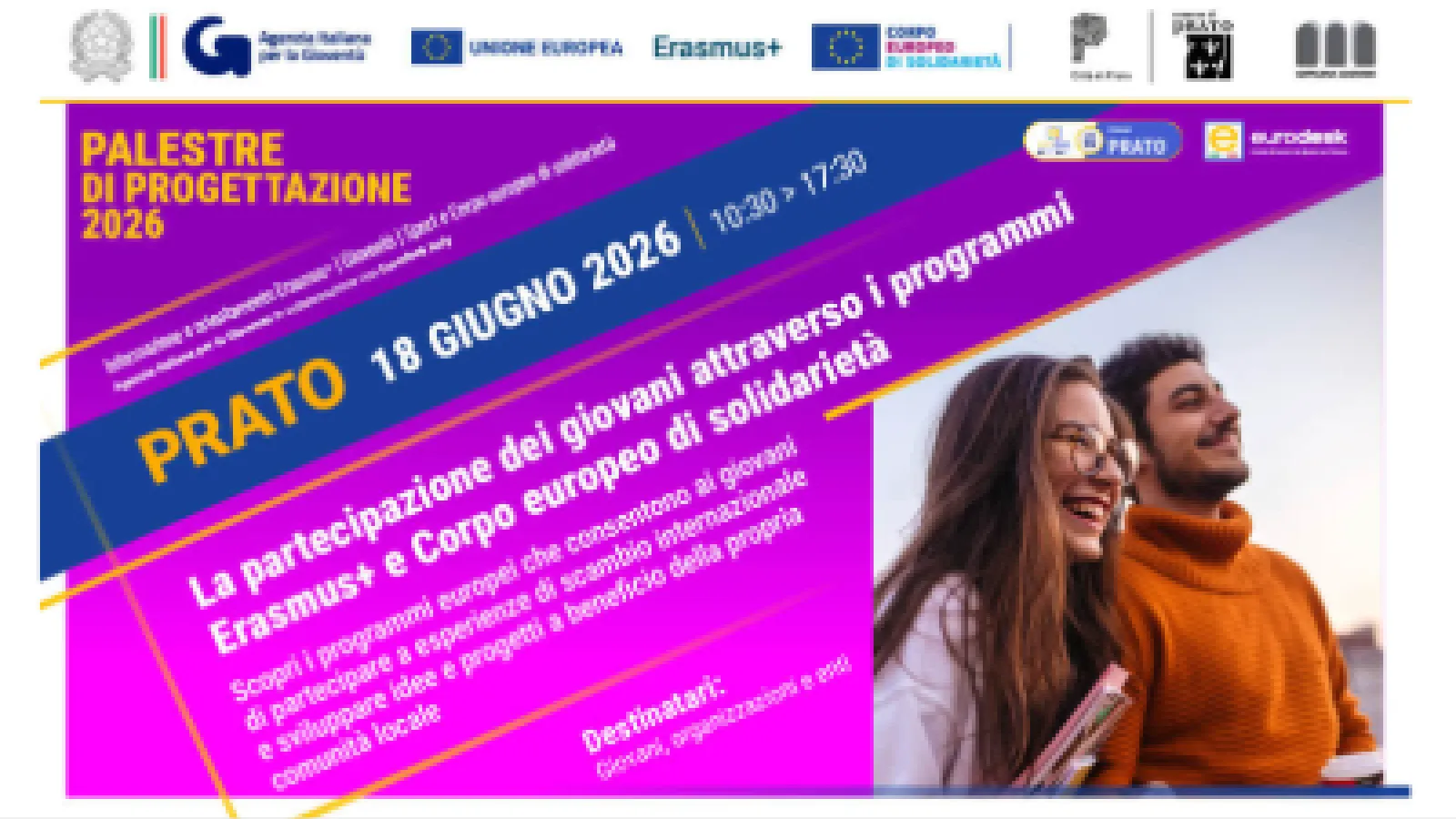 Locandina evento con ragazzi