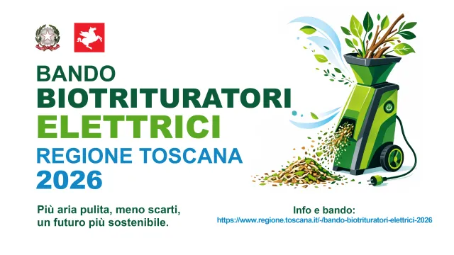 “Bando Biotrituratori elettrici 2026” della Regione Toscana