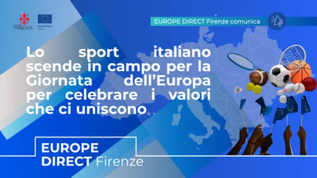 Attrezzature  sportive e bandiere europee