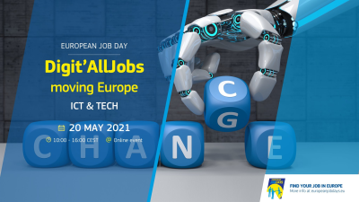 Grafica Digit'allJobs moving Europe