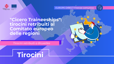 "Cicero Traineeships": tirocini retribuiti al Comitato europeo delle regioni