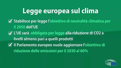 diciture dei punti salienti della legge