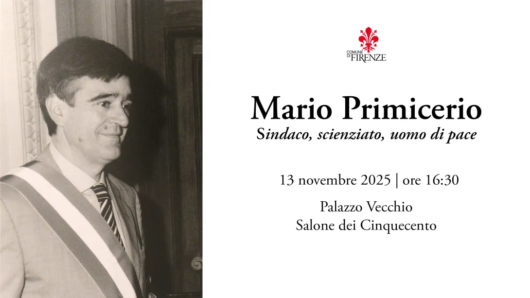 Invito all'evento, foto di primicerio con orario e luogo